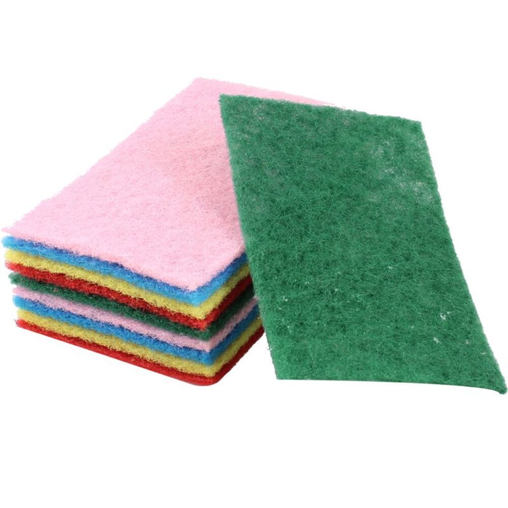 Rectangle Sponge Bowl Dish Scrub Cleaning Pad 10 Pcs Colors
